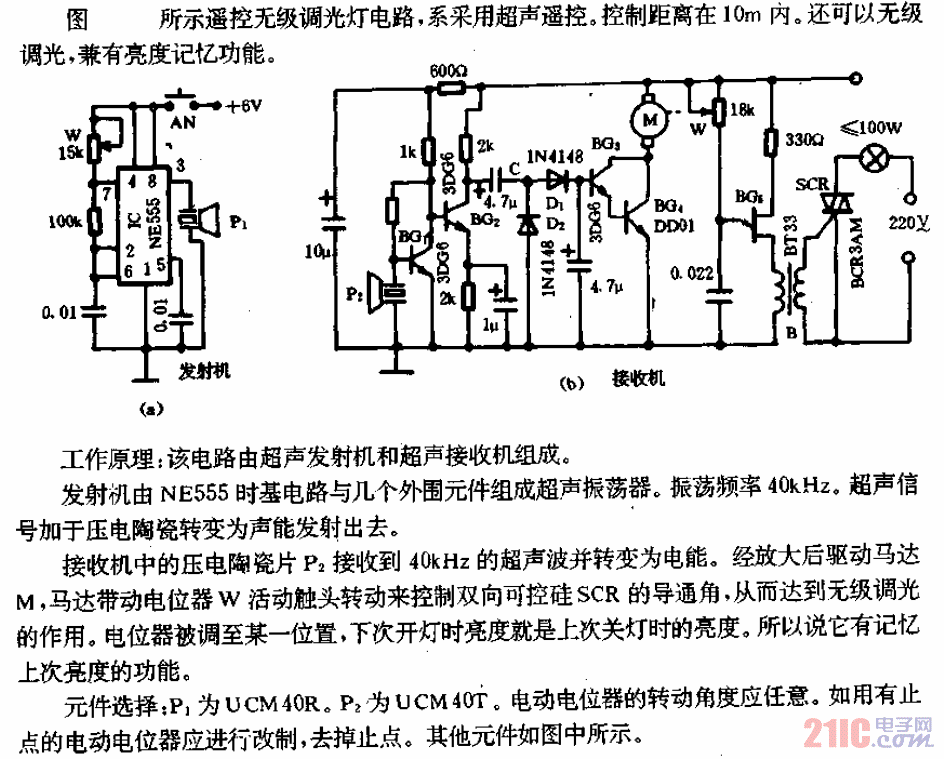 遙控?zé)o級調(diào)光燈電路.gif