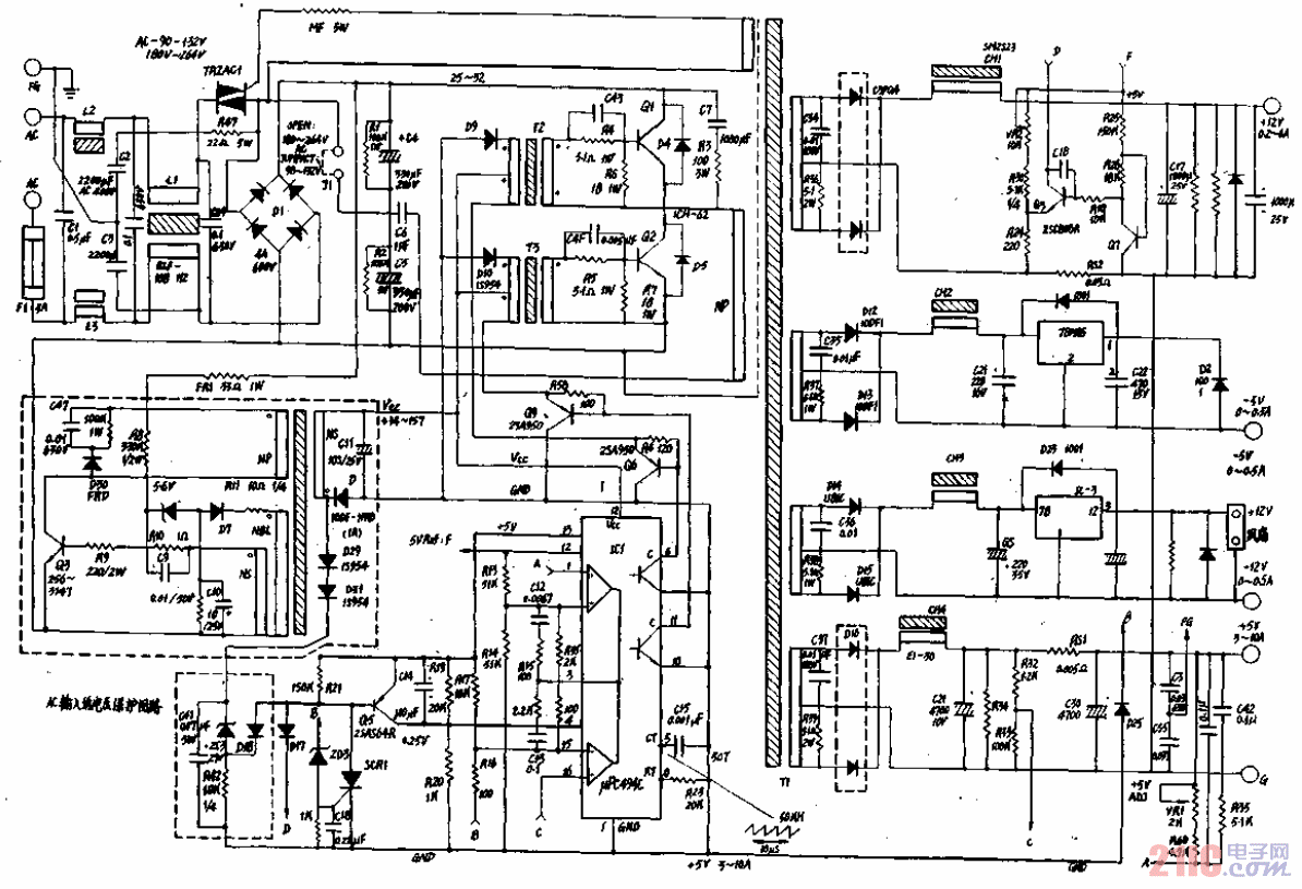 IBM-PC∕XT電源電路圖02.gif