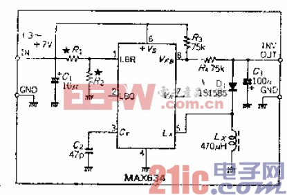 9.跟蹤電源輸入的3至7V負(fù)電壓轉(zhuǎn)換器.gif