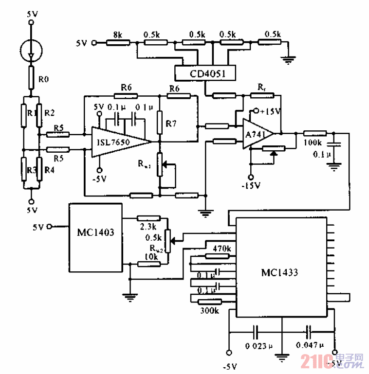 與計算機接口的電橋式信號調(diào)制電路.gif