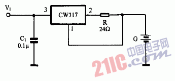 巧用CW317作橫流充電器電路圖