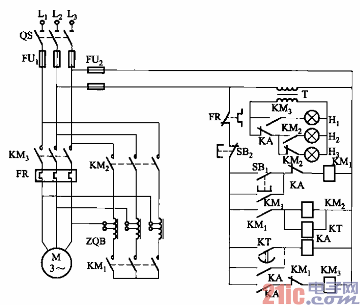 51.XJ01-28至75型自耦降壓啟動器電路.gif