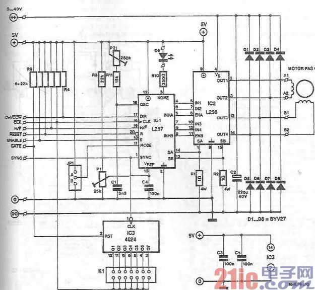 L297-L298的步進電機驅動器電路圖