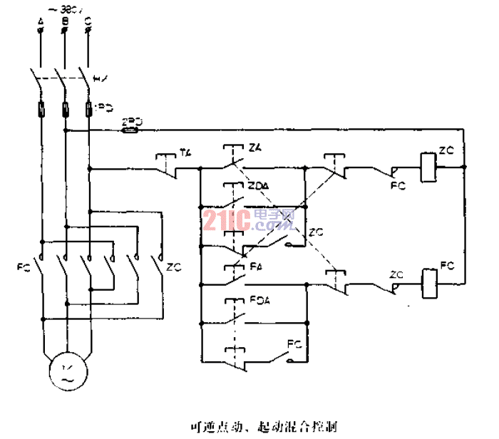 可逆點動、起動混合控制電路圖.gif