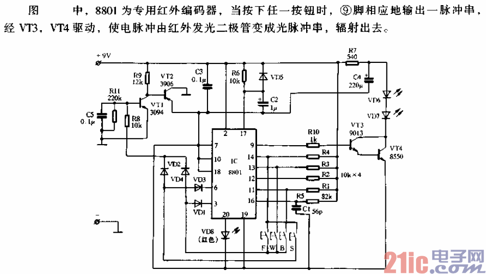 四通道紅外遙控器遙控發(fā)射電路.gif