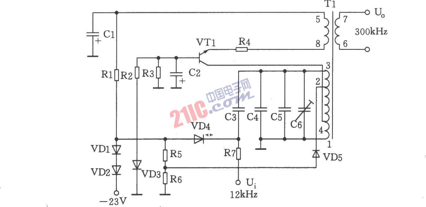 300kHz信號發(fā)生器電路