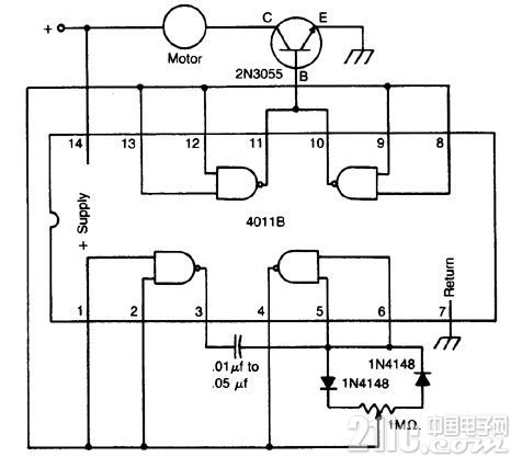 直流馬達(dá)速度控制電路圖