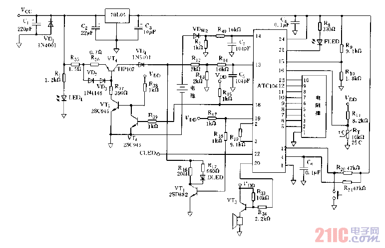 采用ATC106構(gòu)成的電池充電電路圖.gif