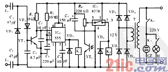 3.迷惑性防盜報(bào)警器電路.gif