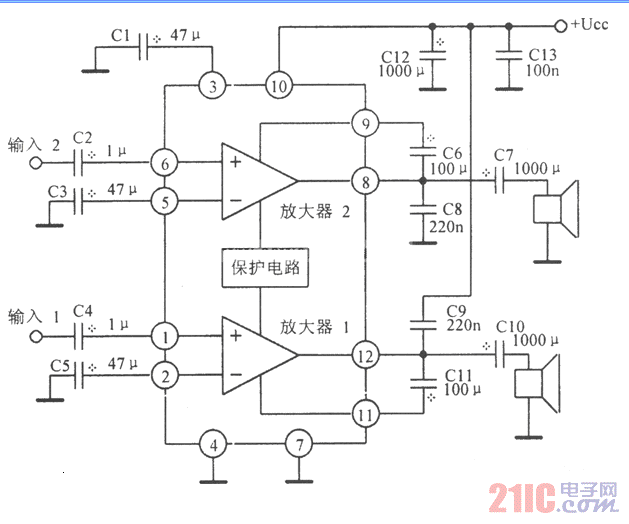 TA7240AP功放電路圖.gif