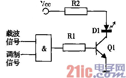 調(diào)制與紅外發(fā)射驅(qū)動電路圖.jpg