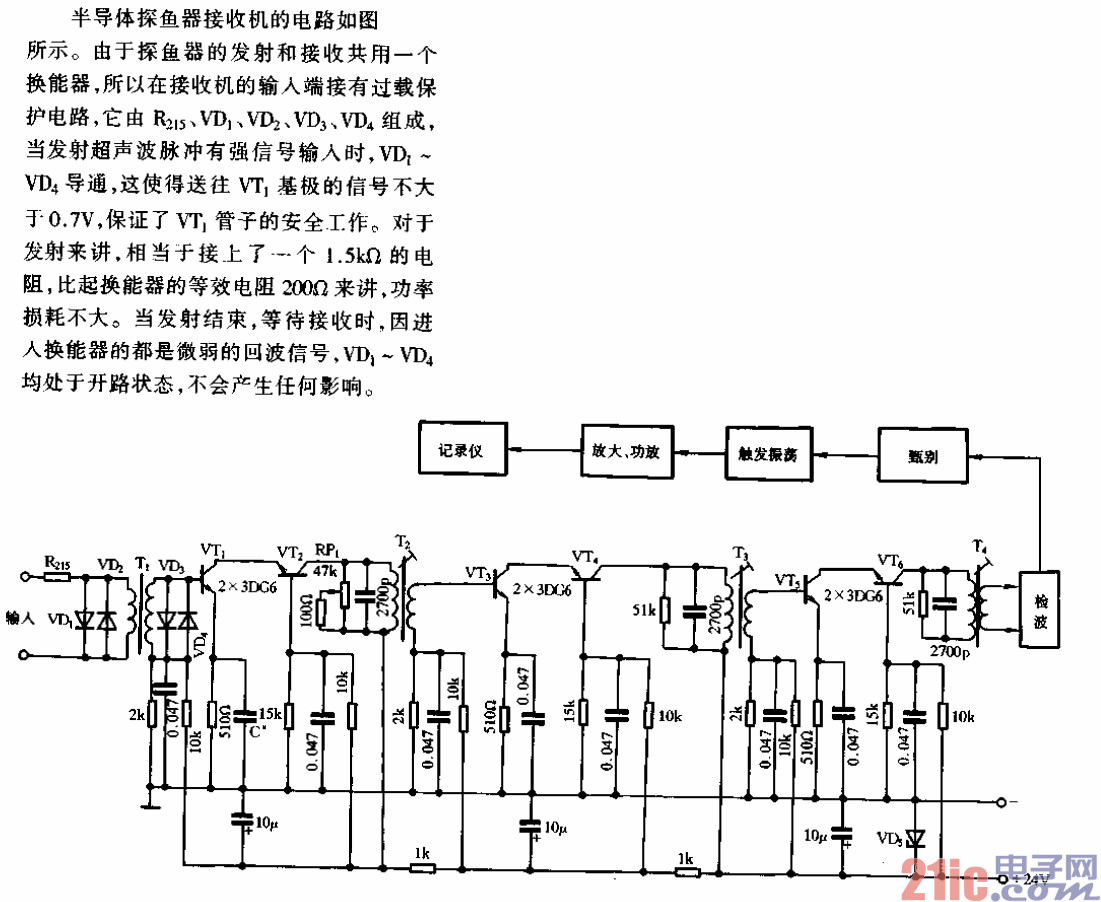 半導體探魚器接收機的電路.gif