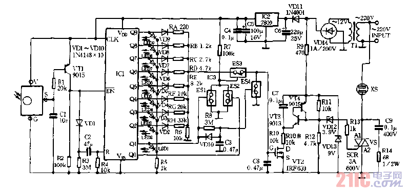 紅外遙控接收器電路圖.gif
