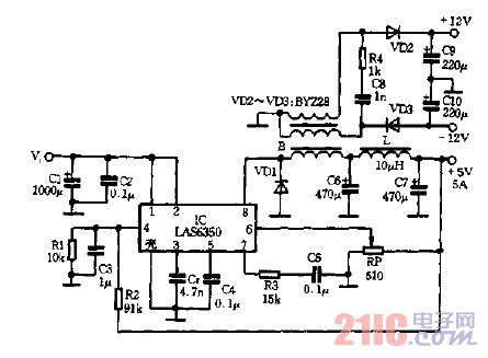 具有三級(jí)輸出電壓的電源電路圖.gif