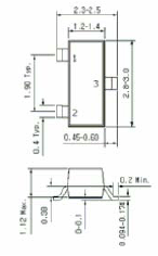 高頻三極管SOT-223的封裝尺寸圖