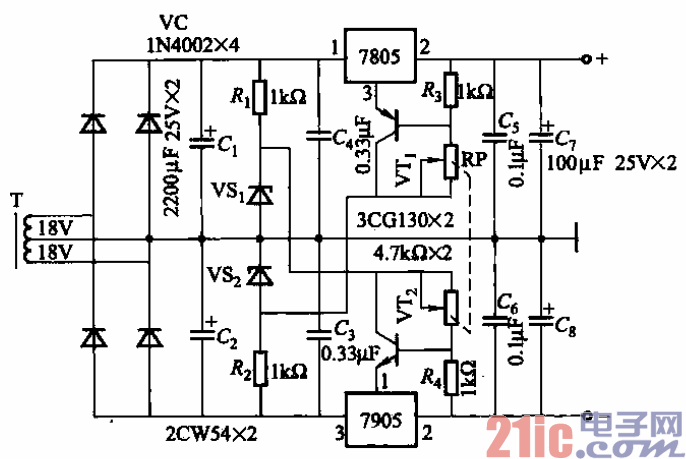55.雙極性可調(diào)穩(wěn)壓電源電路.gif