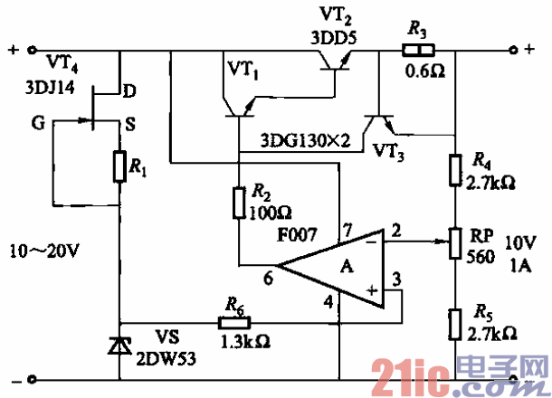 48.運算放大器穩(wěn)壓電源電路之三.gif