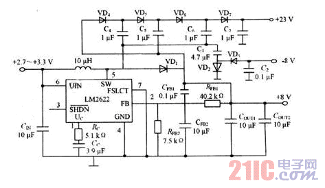 LCD電源偏置電路圖.gif