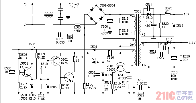 三洋80P開關(guān)電源電路圖.gif