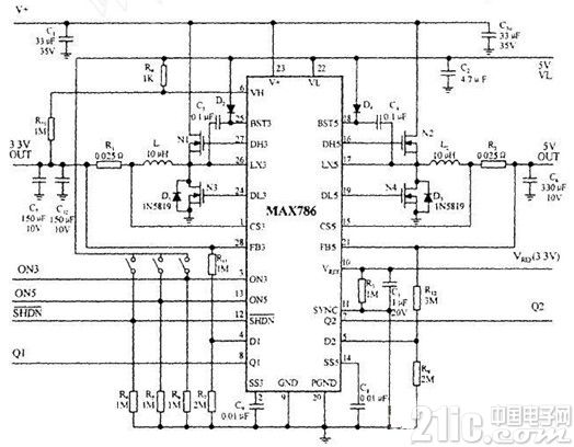 筆記本電腦開關(guān)電源電路原理圖