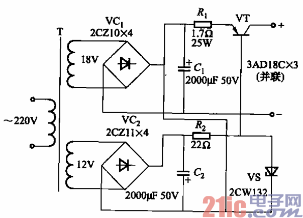 34.晶體管穩(wěn)流電源電路之一.gif