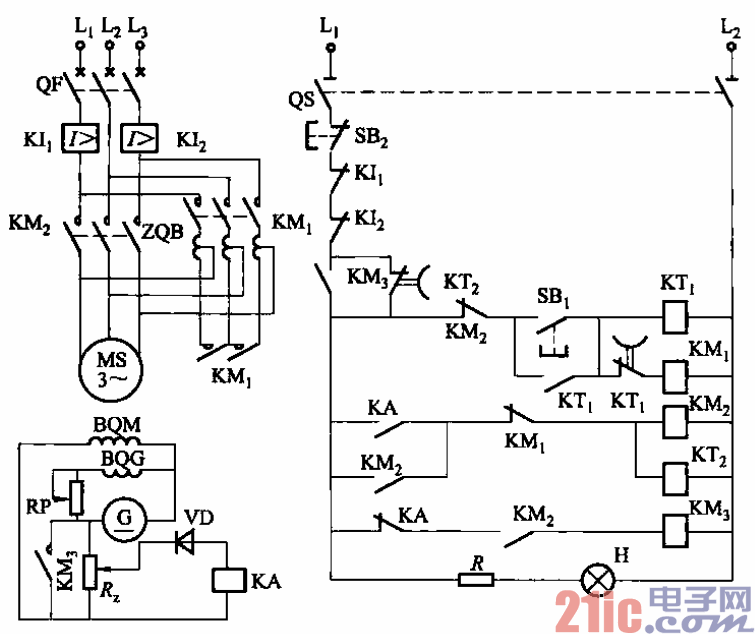 187.自耦變壓器降壓、轉(zhuǎn)子按頻率變化加入勵磁啟動電路.gif