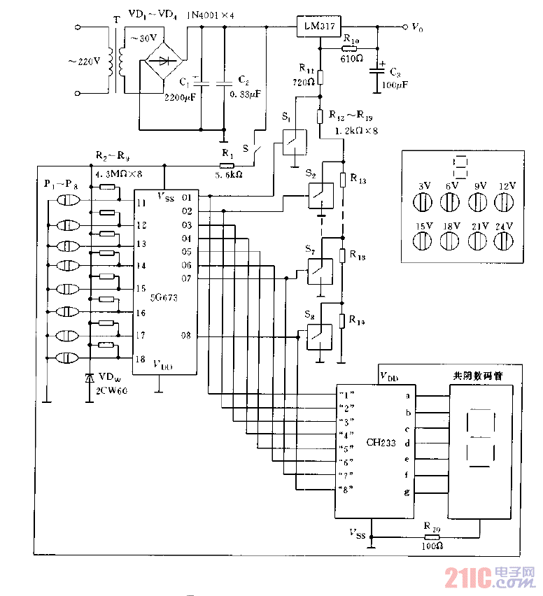 數(shù)控顯示穩(wěn)壓電源電路圖a.gif