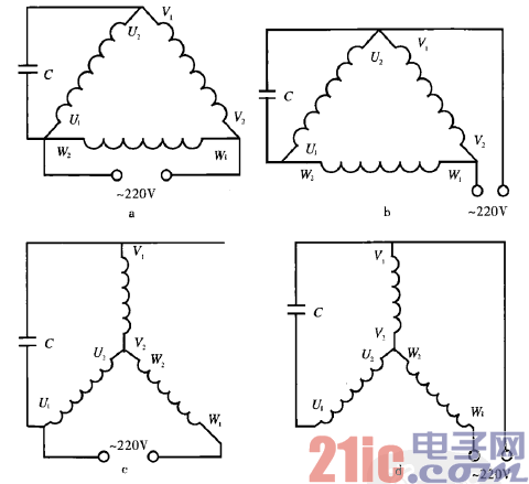 44.小型三相異步電動機的單相運行電路.gif