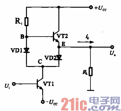 8.用二極管耦合的甲乙類(lèi)輸出電路.gif