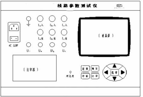 工頻線路參數(shù)測試儀面板