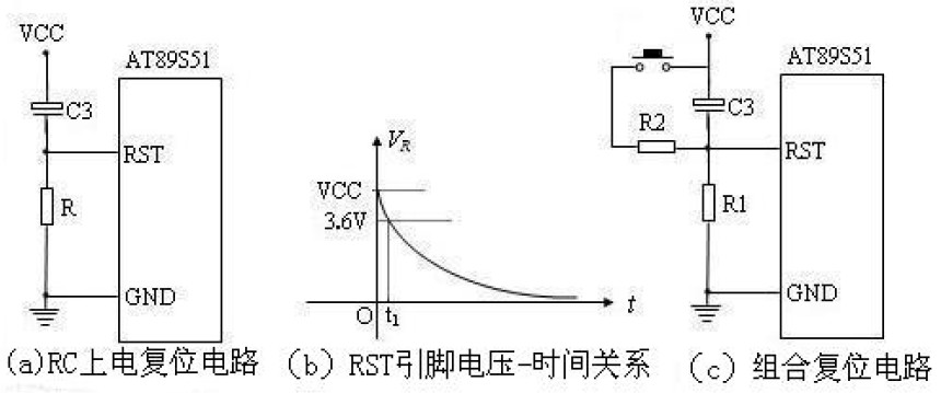 上電復(fù)位和按鍵復(fù)位組合電路